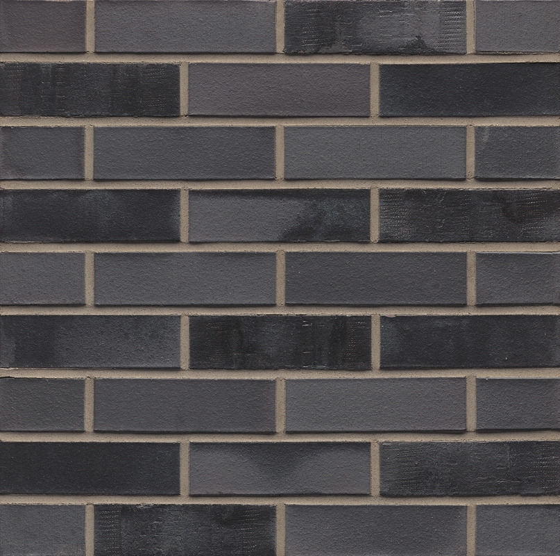 Клинкерный кирпич MUHR NF 15 Schwarz-bunt edelglanz Fusssortierung